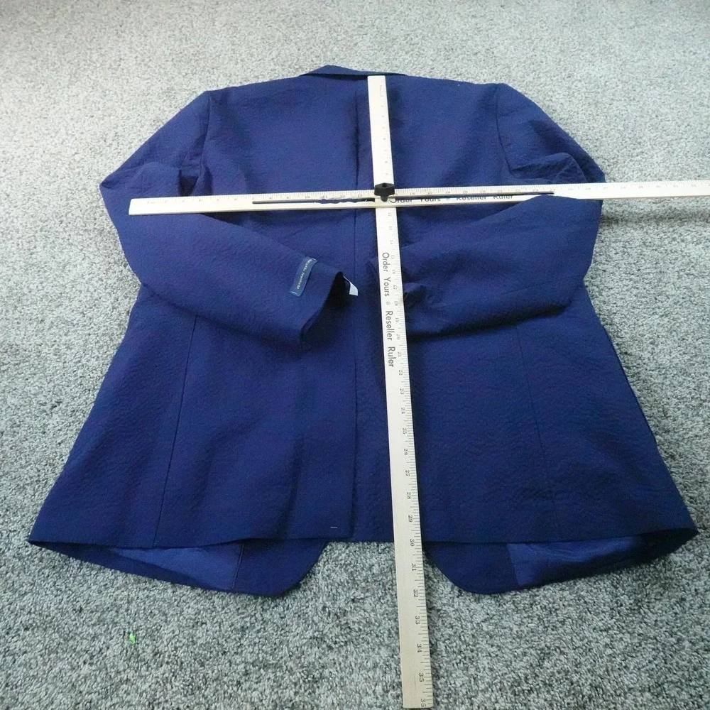 NEW Stafford Blazer Mens 50R Blue Unstructured Seersucker Sport Coat Suit Jacket